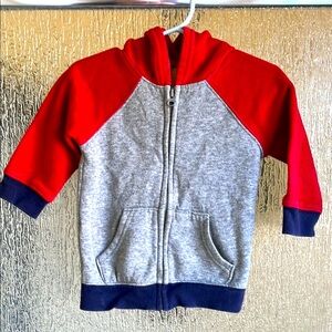Jumping Beans 18 mo Red and Gray Hoodie